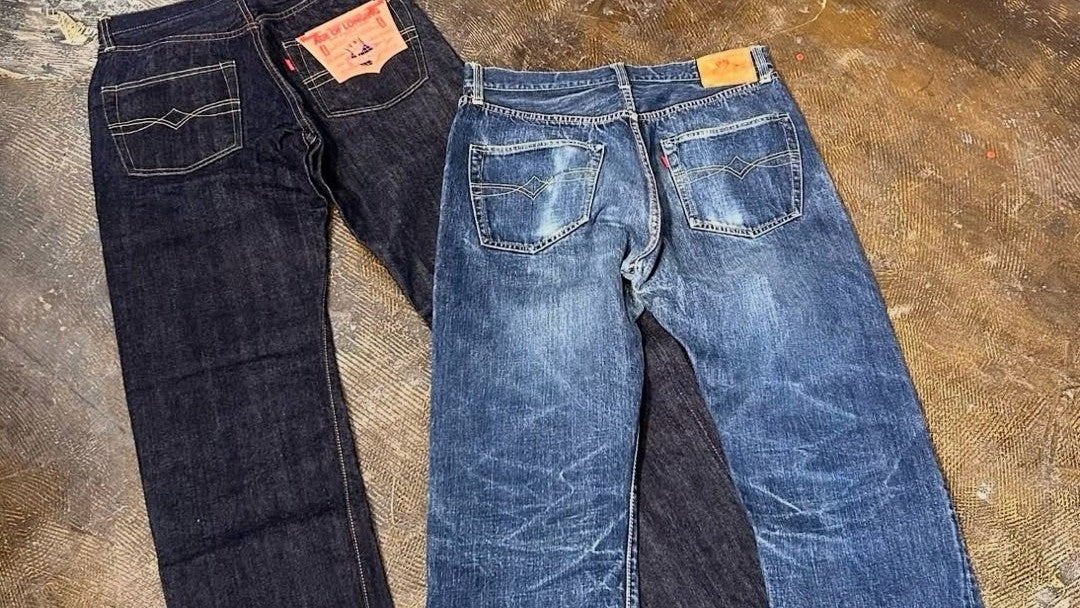 ジェラード JELADO 301EXX LASTRESORT 黒タグ W34 LAST RESORT 黒タグ301EXX経年変化〜【WEST】 – JELADO