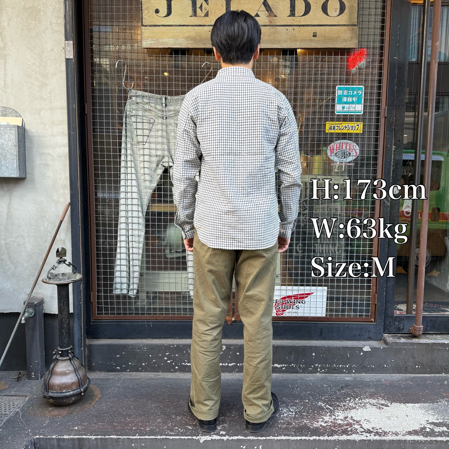 JELADO Smoker Shirt Cotton&Linen Indigo check pattern fabric【JP11117】