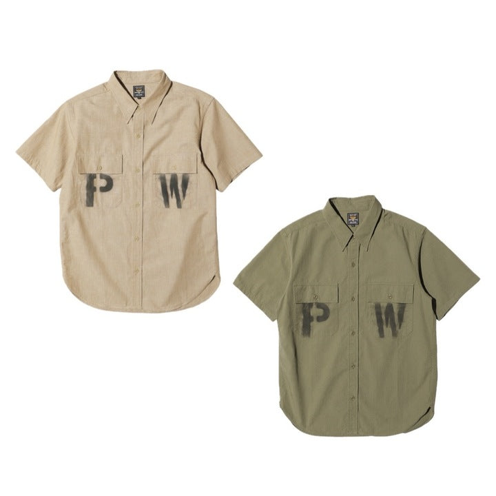 Coming soon】S/S Officer Shirt PW Stencil Custom【CT21114B】 – JELADO