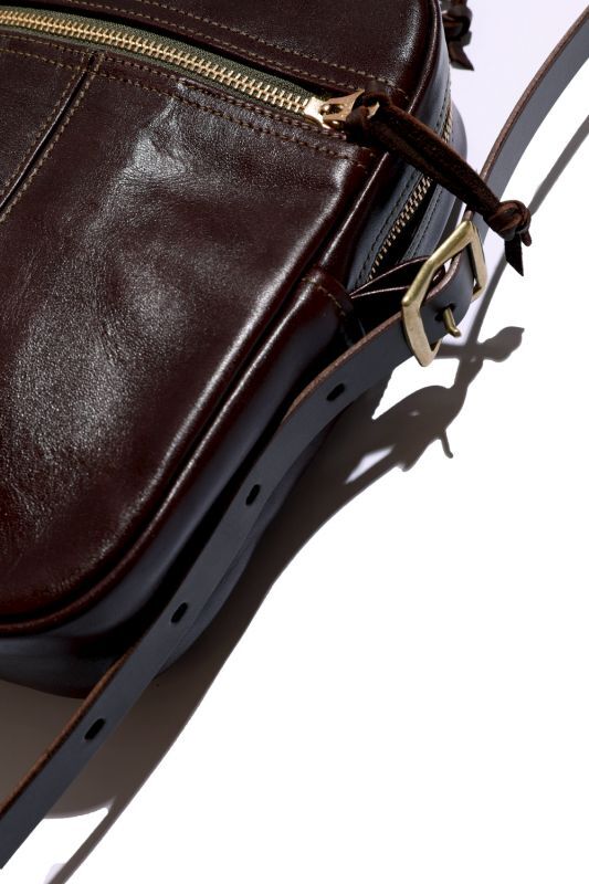 Rainbow Country Leather Shoulder Pouch Horse hide Tabaco Brown【RCL-60024】