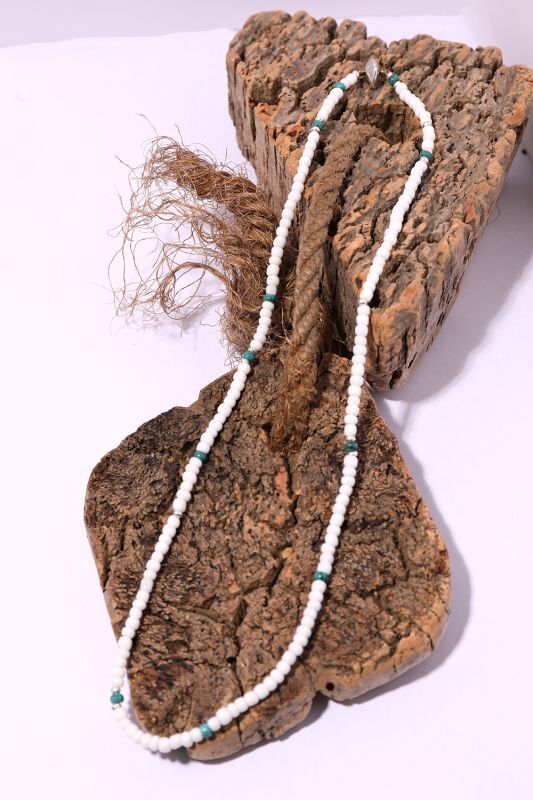 SunKu/サンク Antique Beads Necklace&Bracelet WhTuq【SK-LTD-024