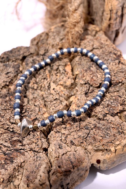 SunKu/サンク Indigo & Silver Beads Bracelet【SK-040】 – JELADO