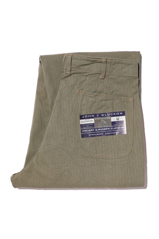 JOHN GLUCKOW Field Trousers Olive【JG94301】