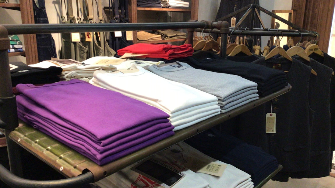 Still a popular item: the classic crew neck T-shirt from Flagship Store