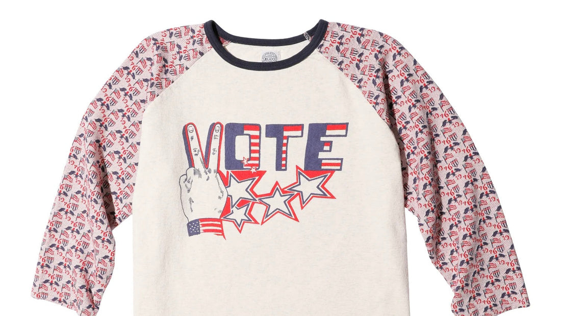 アメリカ精神を代表する七分袖、Raglan Tee VOTE Print　～Flagship Store～