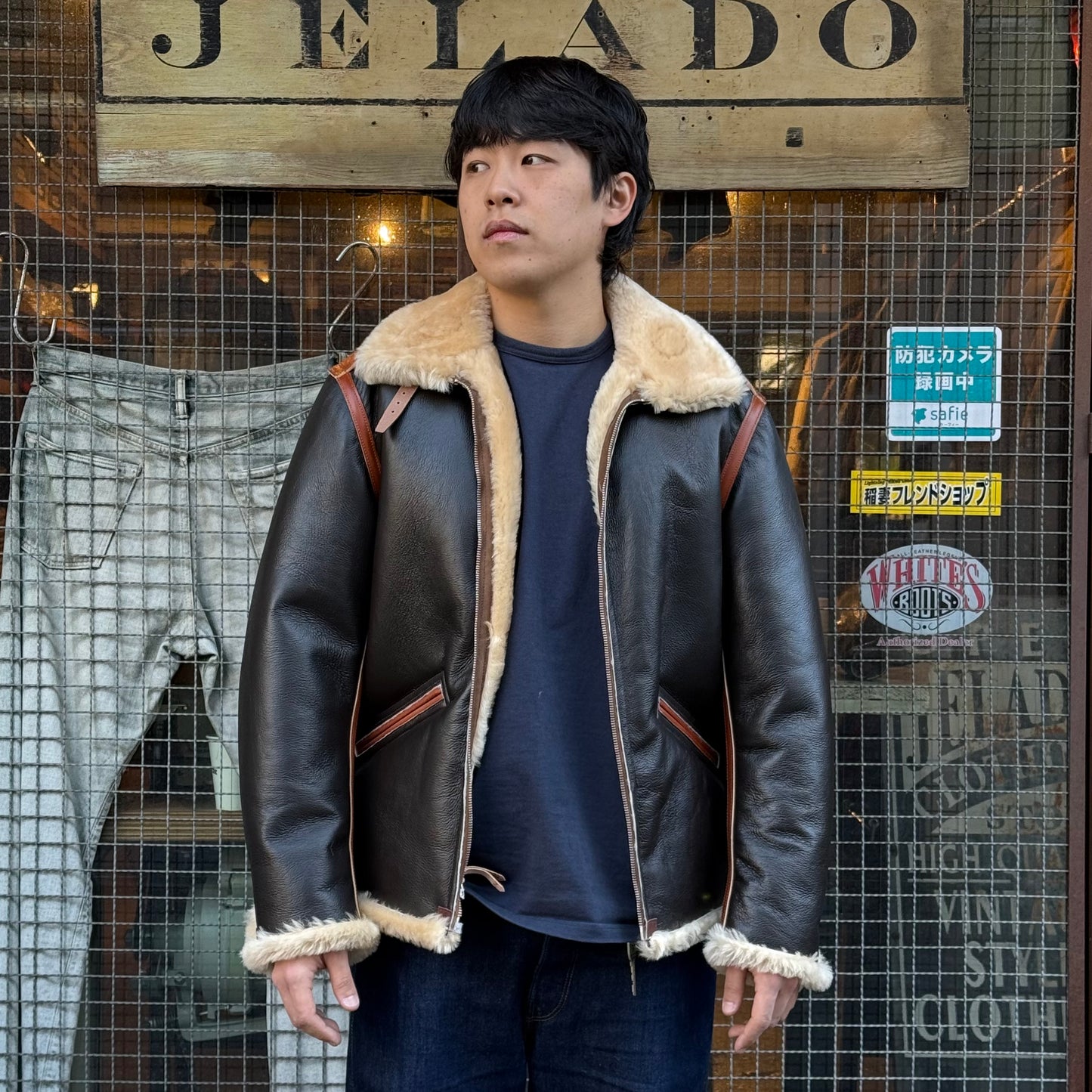 COLIMBO A.A.F Type Winter LT. Flight JKT=B-6= Seal Brown【ZZ-0138】