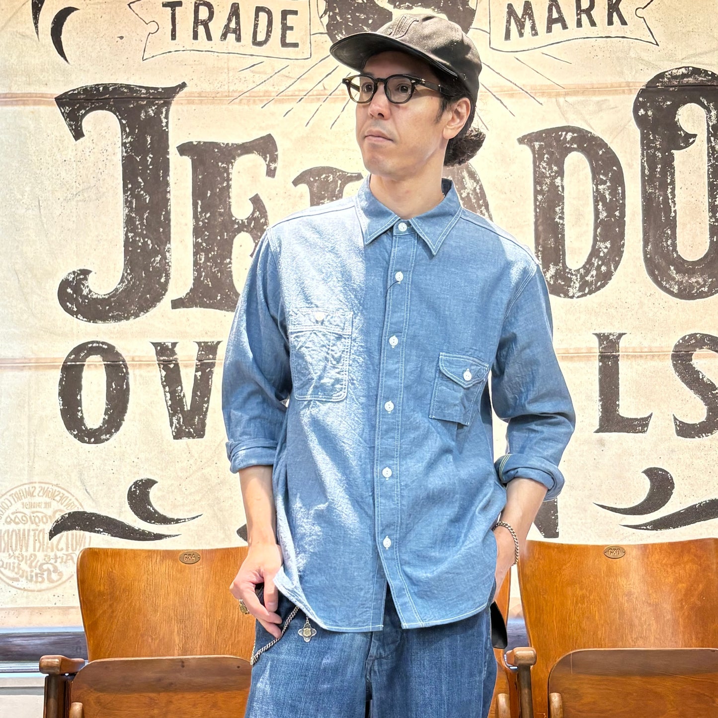 JELADO Smoker Shirt Indigo Chambray【JP94122】
