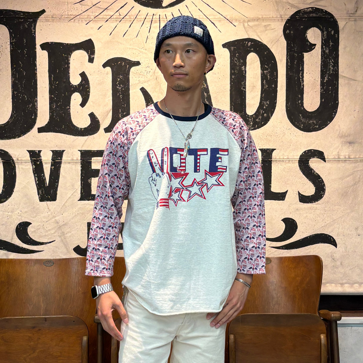 Raglan Tee VOTE Print【AB23212】