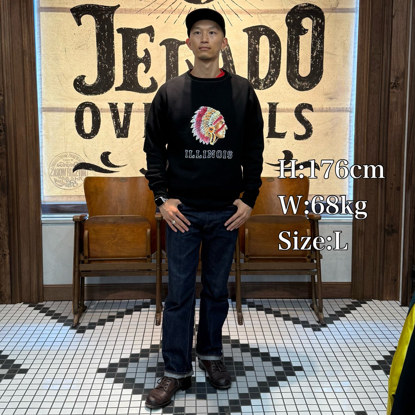 ILLINOIS Flocky Pt Sweat【AB12201】