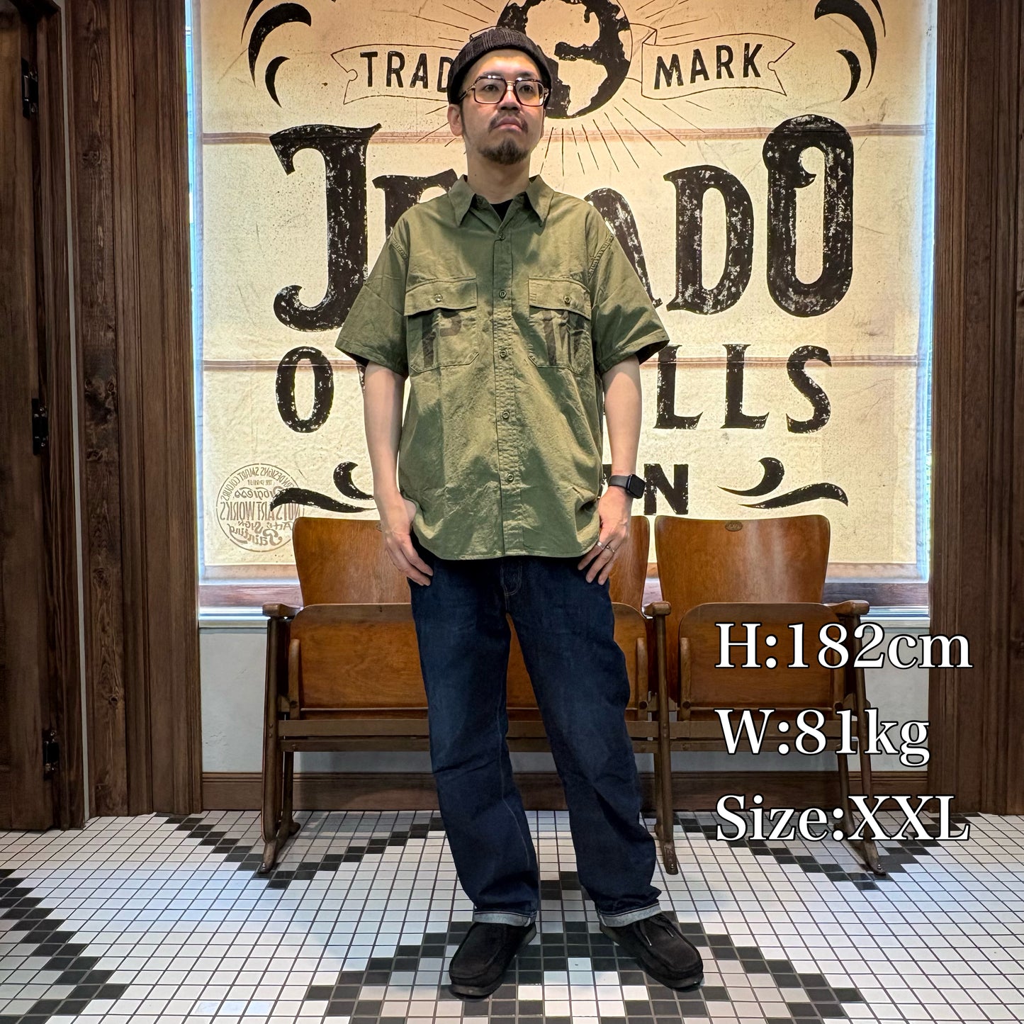 S/S Officer Shirt PW Stencil Custom【CT21114B】