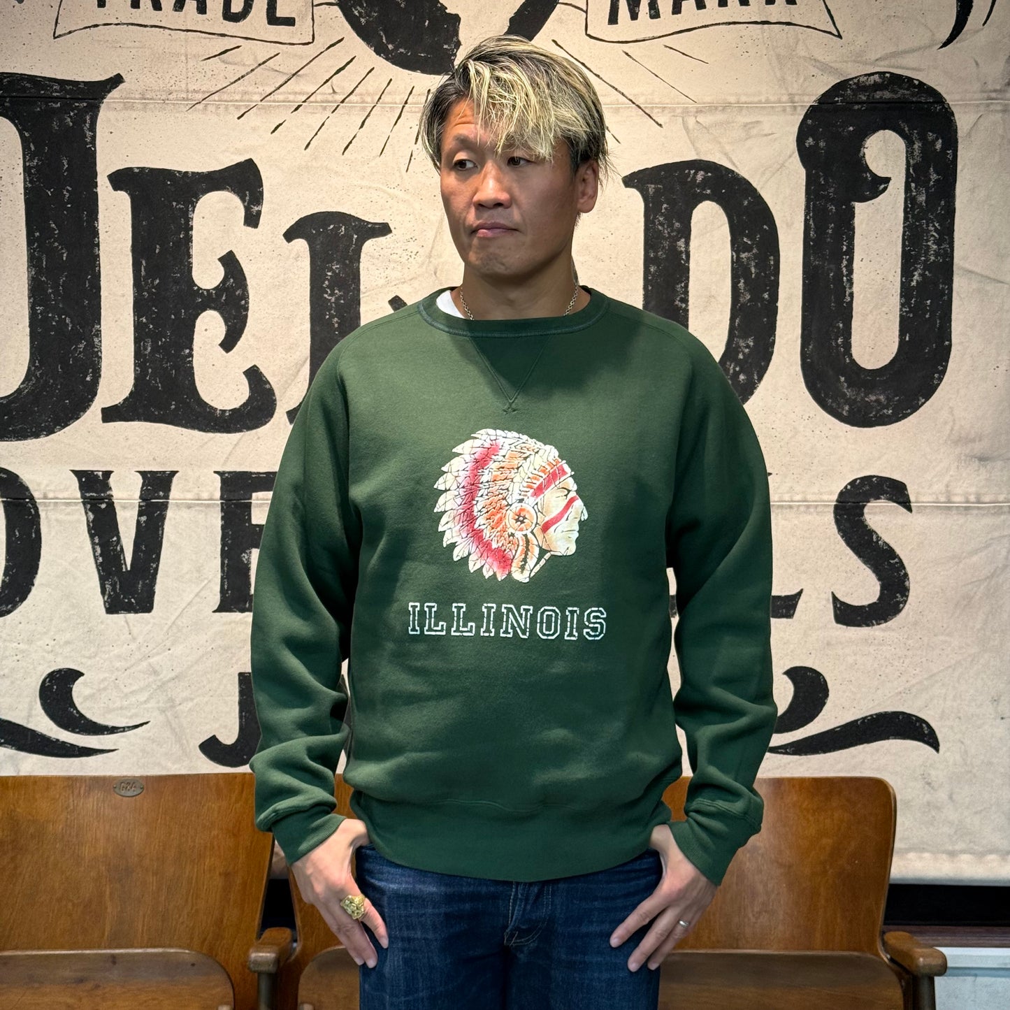 ILLINOIS Flocky Pt Sweat【AB12201】