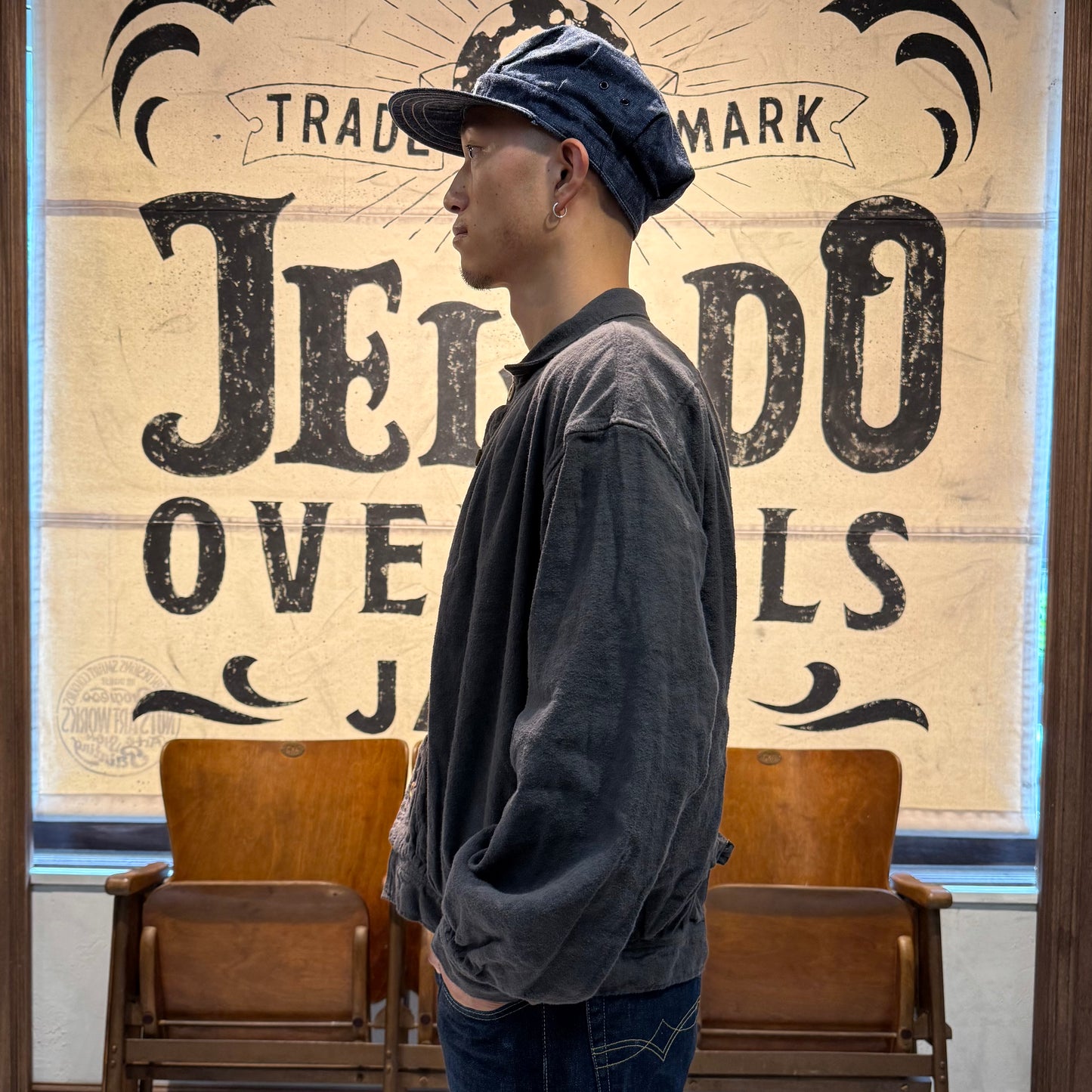 The 2 Monkeys French Work Blouse 【TM11451】