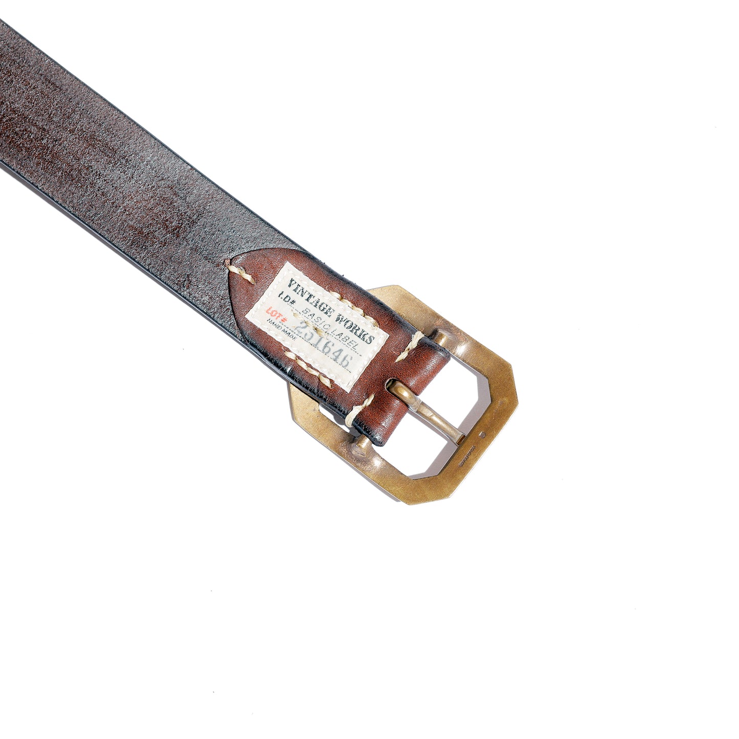 Vintage Works Leather Belt 7Hole ８角バックル【DH5684】