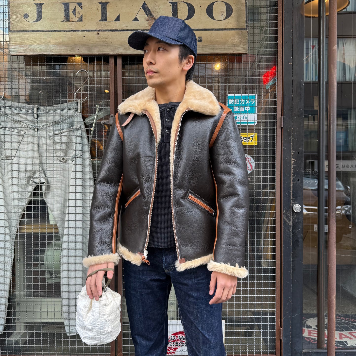 COLIMBO A.A.F Type Winter LT. Flight JKT=B-6= Seal Brown【ZZ-0138】