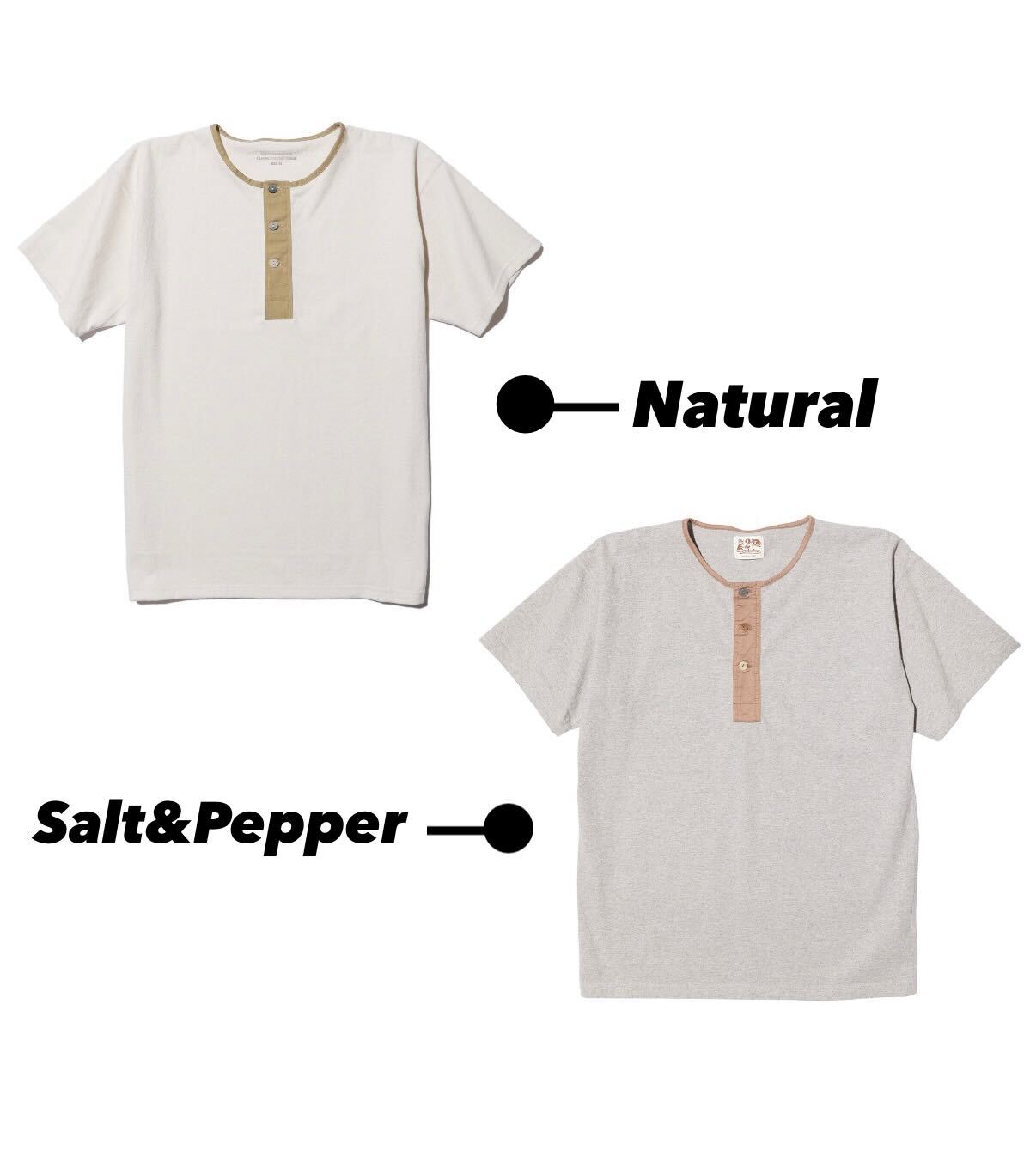 The 2 Monkeys Classic Henley Shirt【TM12244】