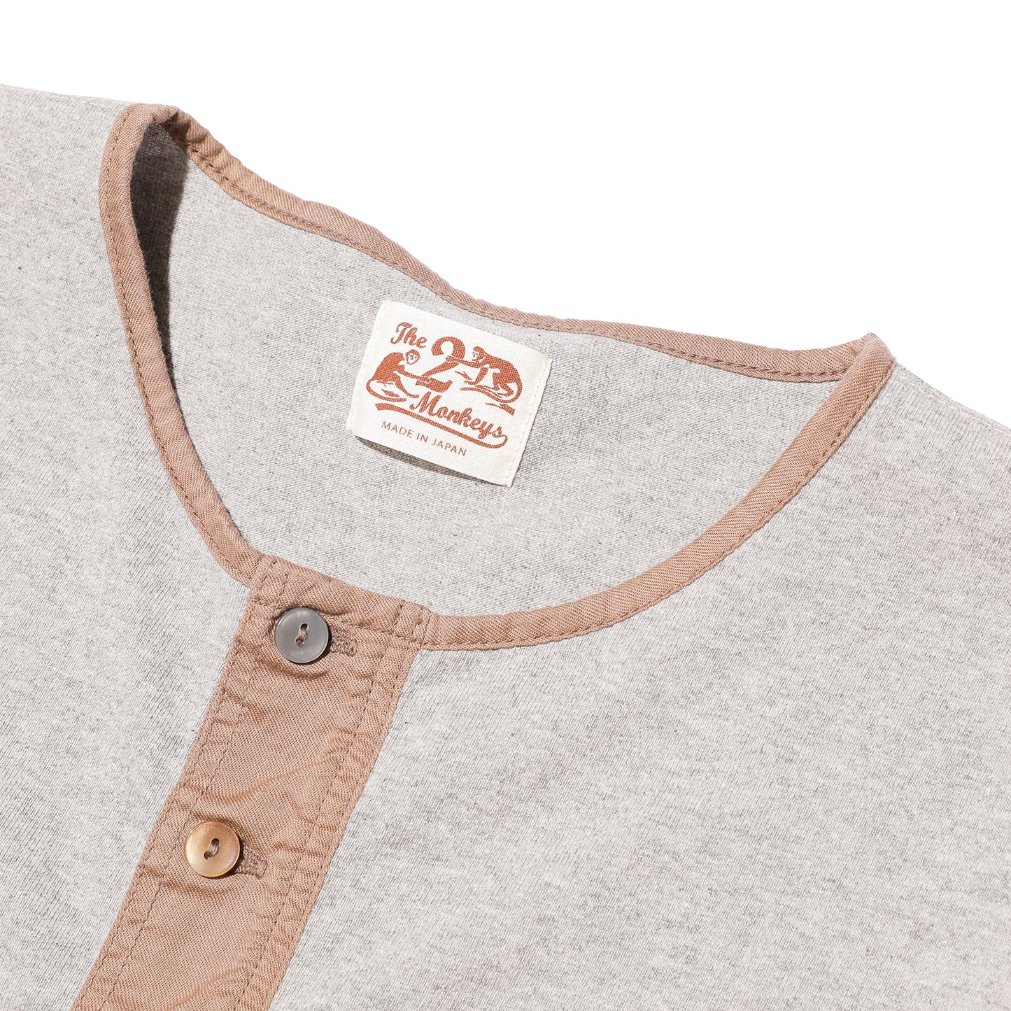 The 2 Monkeys Classic Henley Shirt【TM12244】