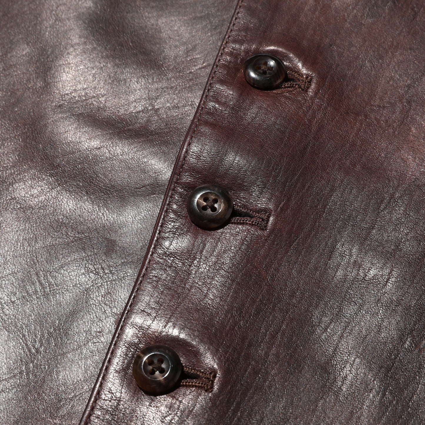 The 2 Monkeys Leather Waistcoat【TM83434】