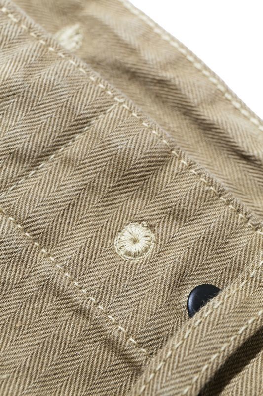 COLIMBO "Original Trench Digger Pants"-Classic Herringbone Twill- Khaki【ZU-0218】