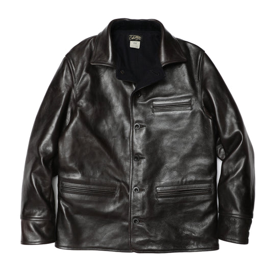 COLIMBO STOCKMANS' LEATHER COAT -30's Style Leather Work Coat- Horse Hide Black【ZY-0116】