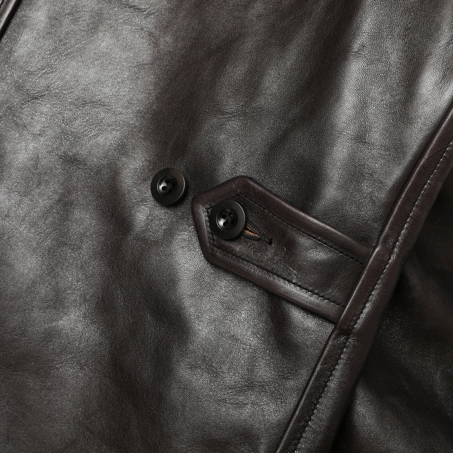 COLIMBO STOCKMANS' LEATHER COAT -30's Style Leather Work Coat- Horse Hide Black【ZY-0116】