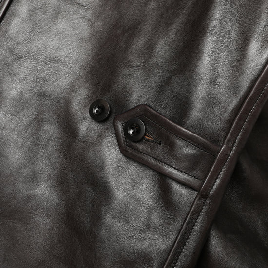 COLIMBO STOCKMANS' LEATHER COAT -30's Style Leather Work Coat- Horse H ...