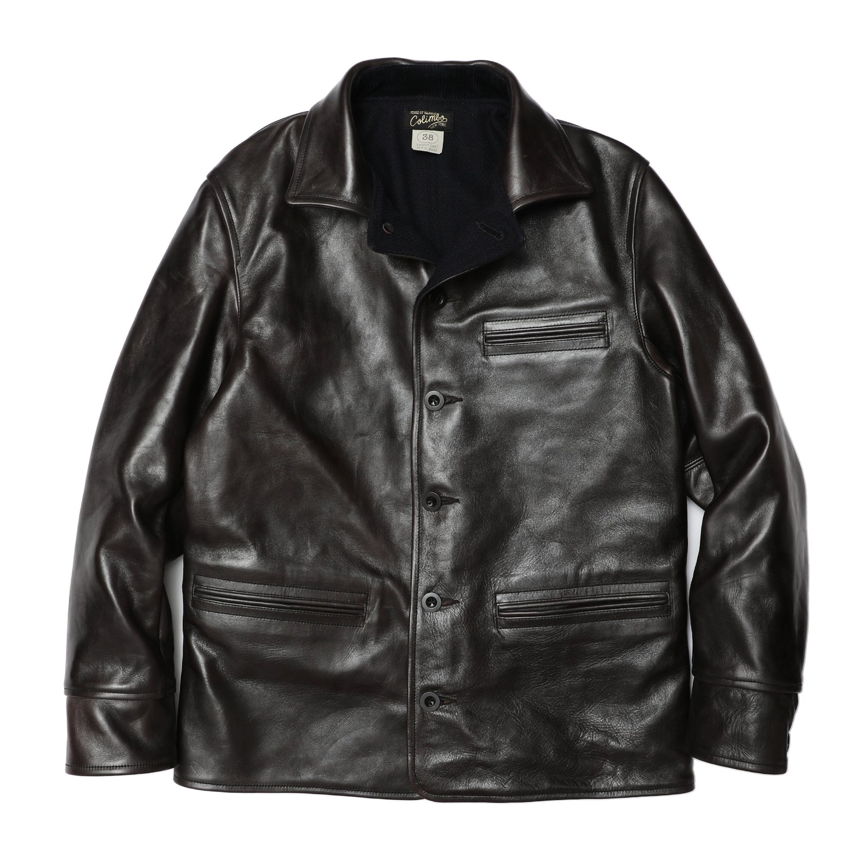 COLIMBO STOCKMANS' LEATHER COAT -30's Style Leather Work Coat- Horse H ...