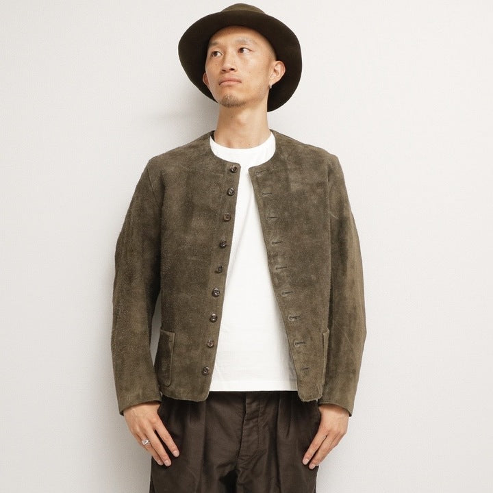 The 2 Monkeys Round-neck Leather Waistcoat【TM03430】