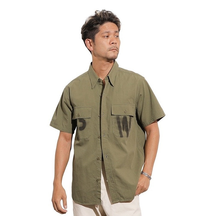 【Coming soon】S/S Officer Shirt PW Stencil Custom【CT21114B】