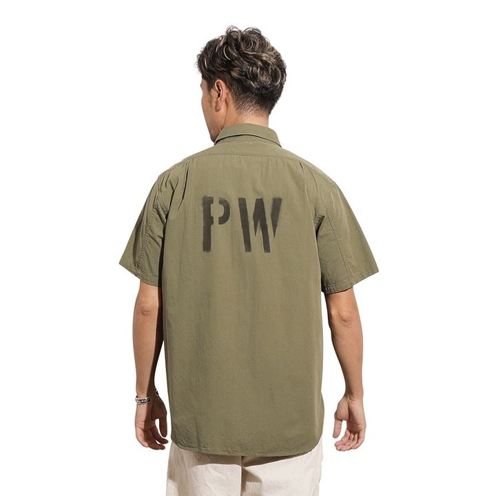 【Coming soon】S/S Officer Shirt PW Stencil Custom【CT21114B】