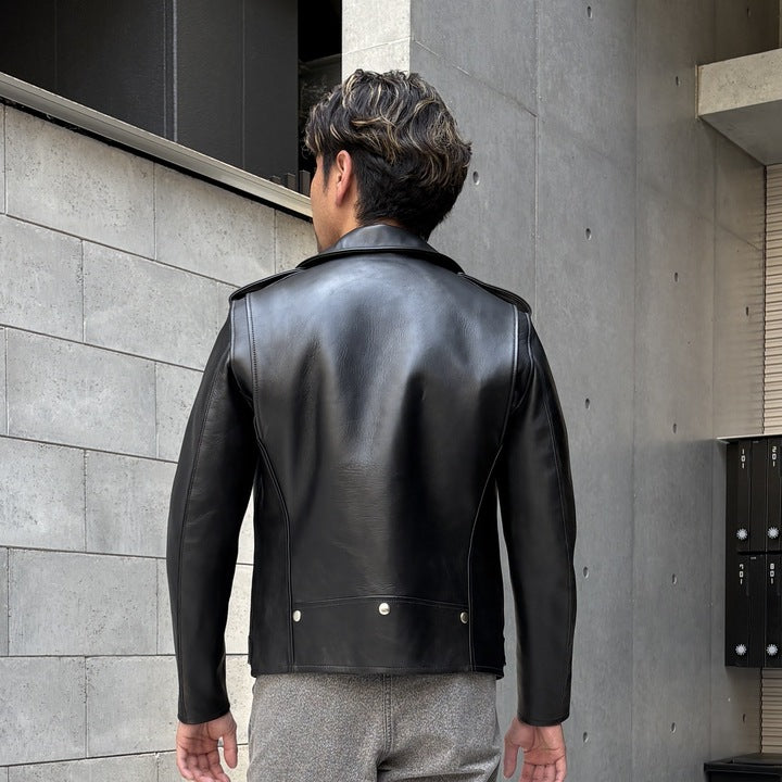 JELADO Rebel Jacket Horse Hide Semi Aniline Finish Black