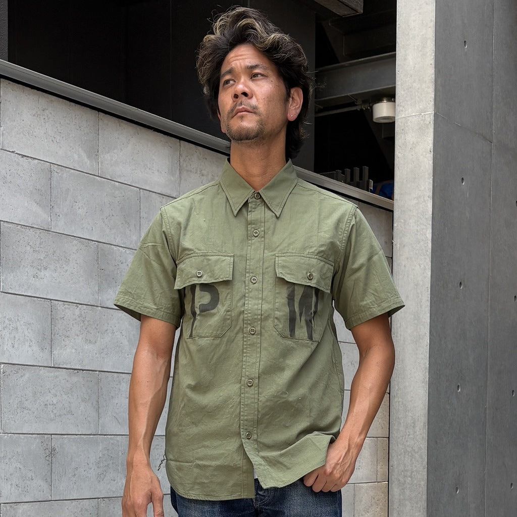 S/S Officer Shirt PW Stencil Custom【CT21114B】