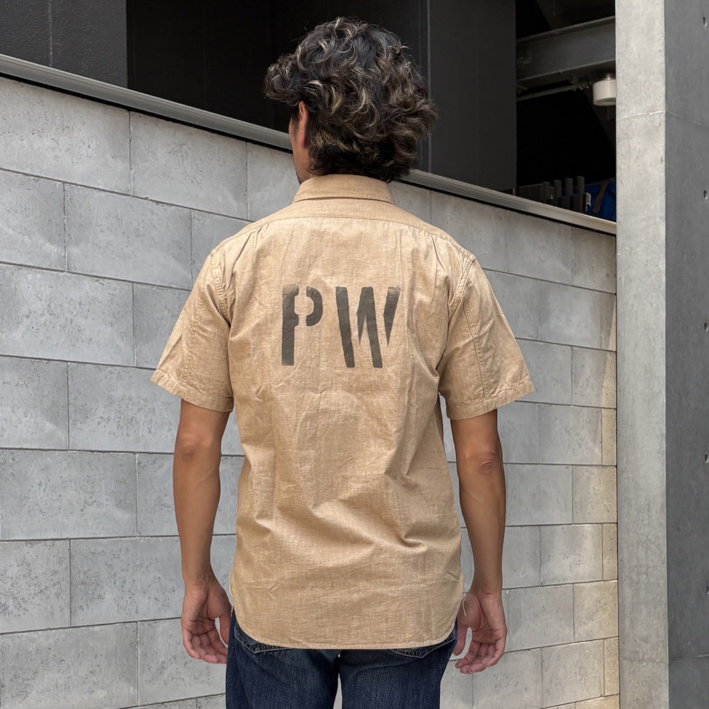 S/S Officer Shirt PW Stencil Custom【CT21114B】
