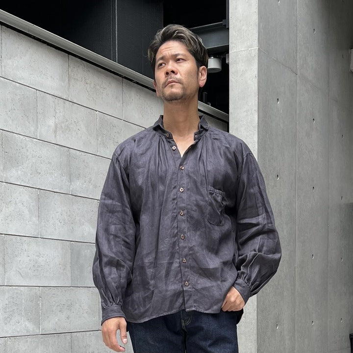 The 2 Monkeys Herringbone Linen Artisan Shirts【TM12142】