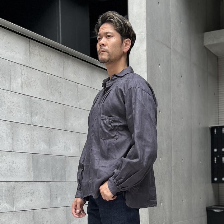 The 2 Monkeys Herringbone Linen Artisan Shirts【TM12142】