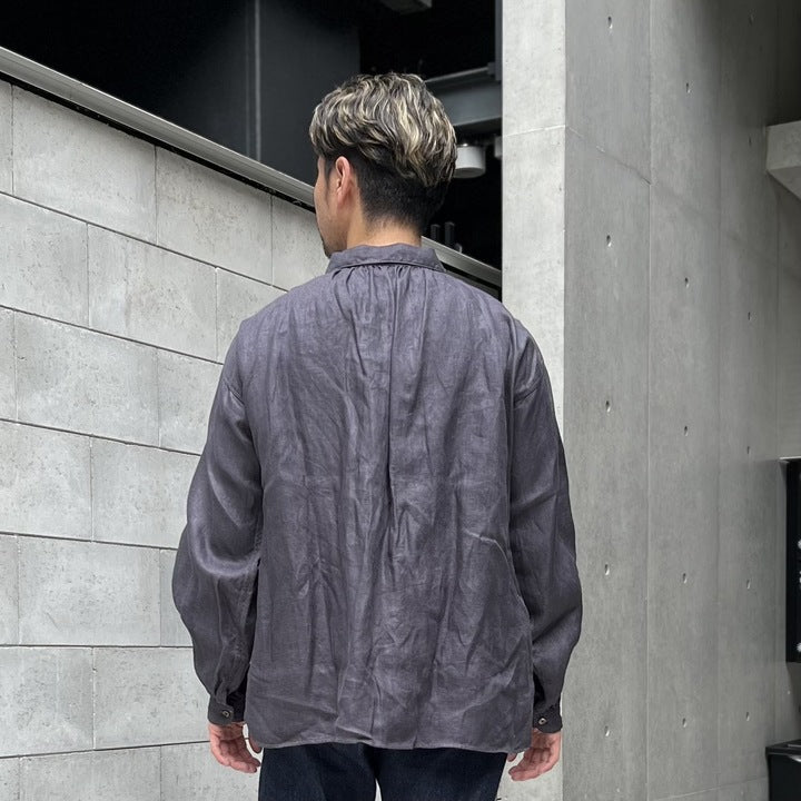 The 2 Monkeys Herringbone Linen Artisan Shirts【TM12142】