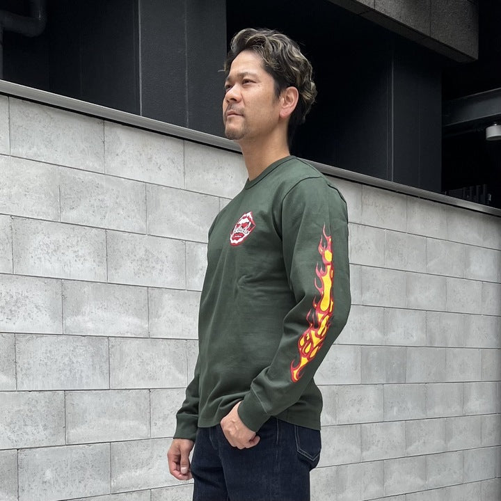 Flame Sleeve Tee【AB13233】