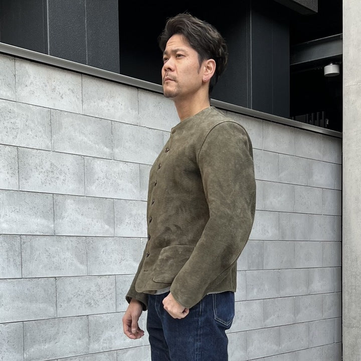 The 2 Monkeys Round-neck Leather Waistcoat【TM03430】 – JELADO