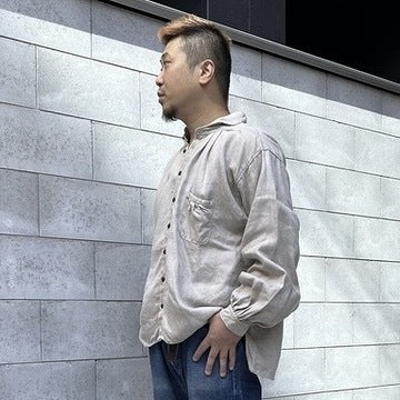 The 2 Monkeys Herrinbone Linen Artisan Shirts【TM02153】