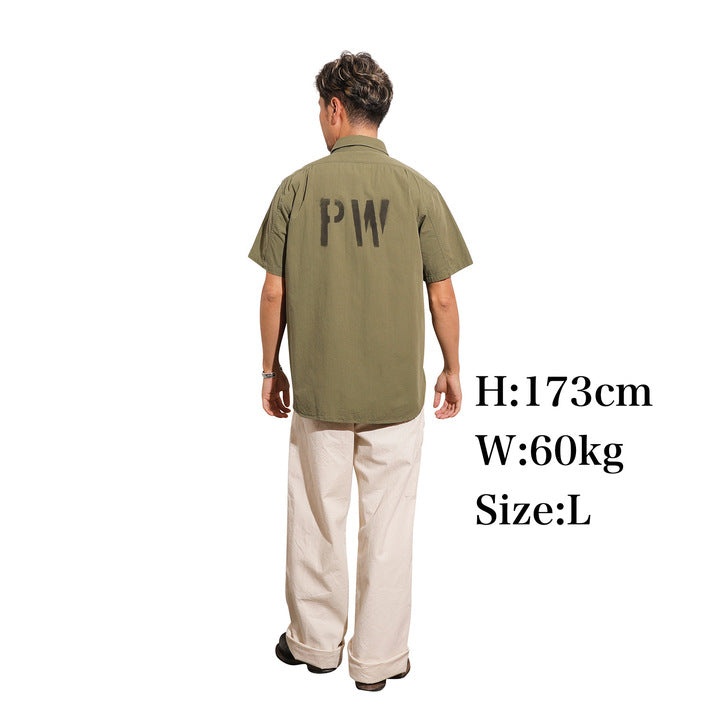 【Coming soon】S/S Officer Shirt PW Stencil Custom【CT21114B】