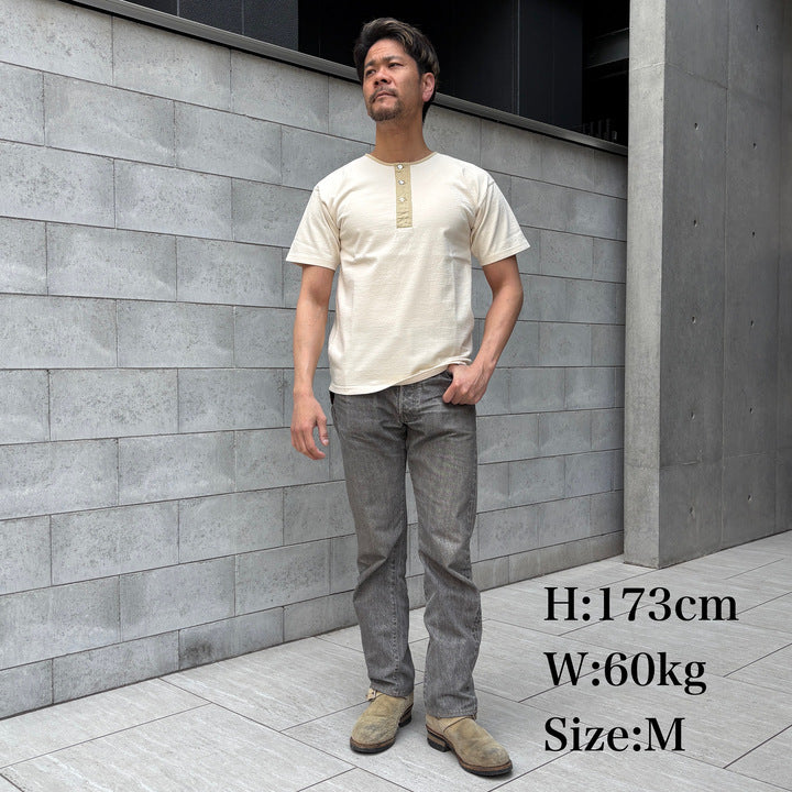 The 2 Monkeys Classic Henley Shirt【TM12244】