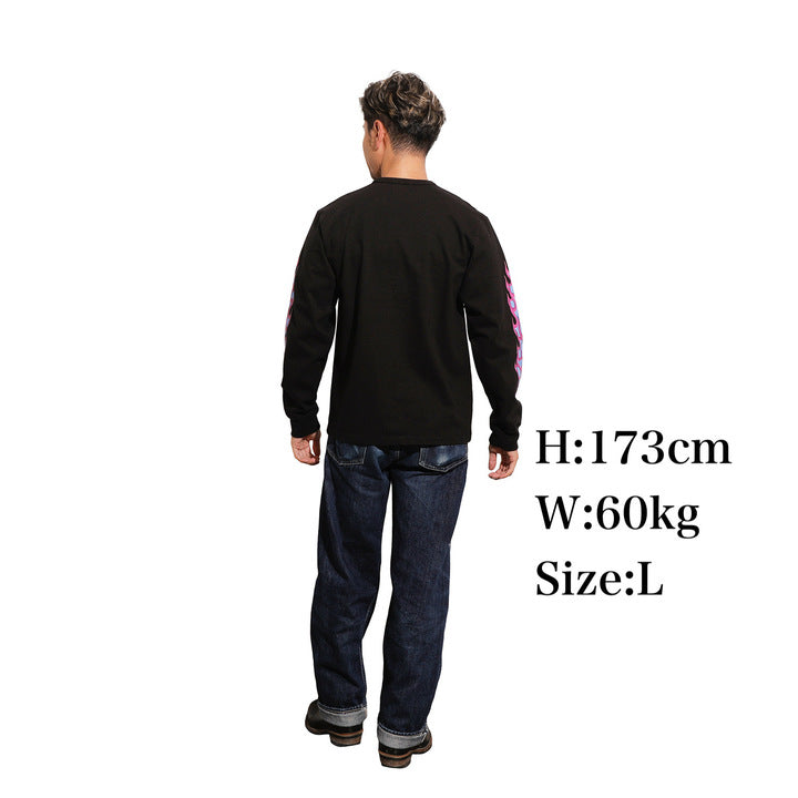 【Coming Soon】Flame Sleeve Tee【AB21234】