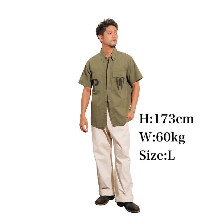 【Coming soon】S/S Officer Shirt PW Stencil Custom【CT21114B】