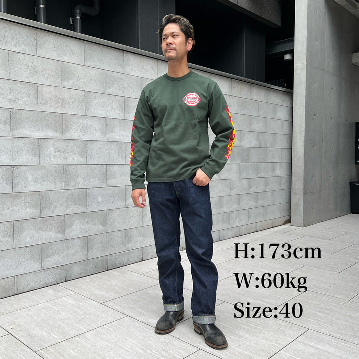 Flame Sleeve Tee【AB13233】