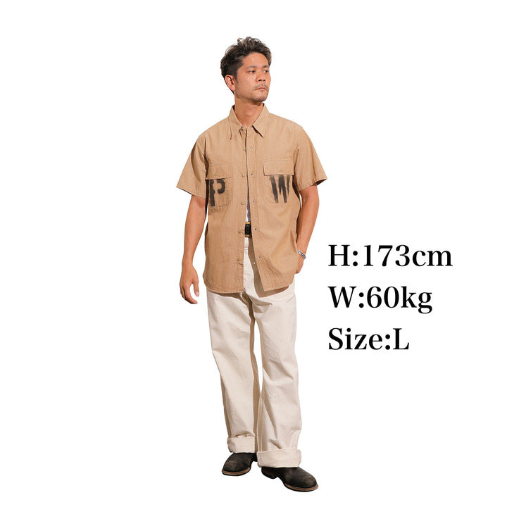 【Coming soon】S/S Officer Shirt PW Stencil Custom【CT21114B】