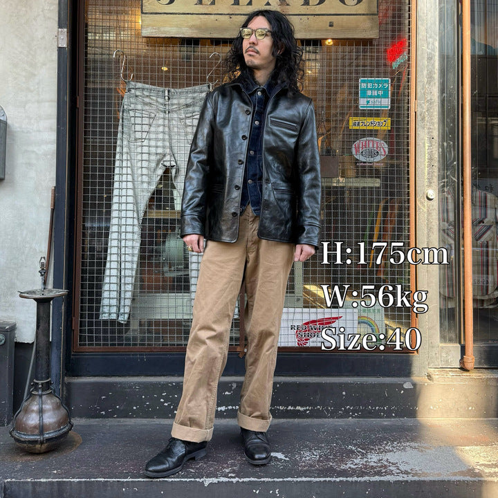 COLIMBO STOCKMANS' LEATHER COAT -30's Style Leather Work Coat- Horse Hide【ZZ-0132】