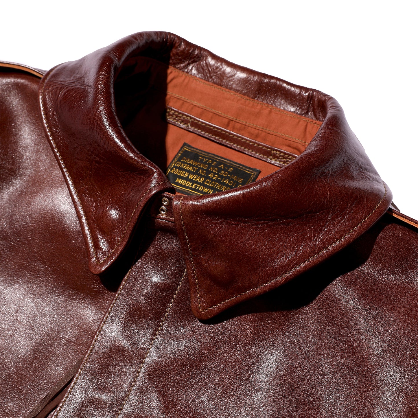 Rainbow Country "TYPE A-2"ROUGH WEAR CLOTHING CO.CONTRACT NO. 42-1401P Horse Hide Tabaco Brown【RCL-10071】