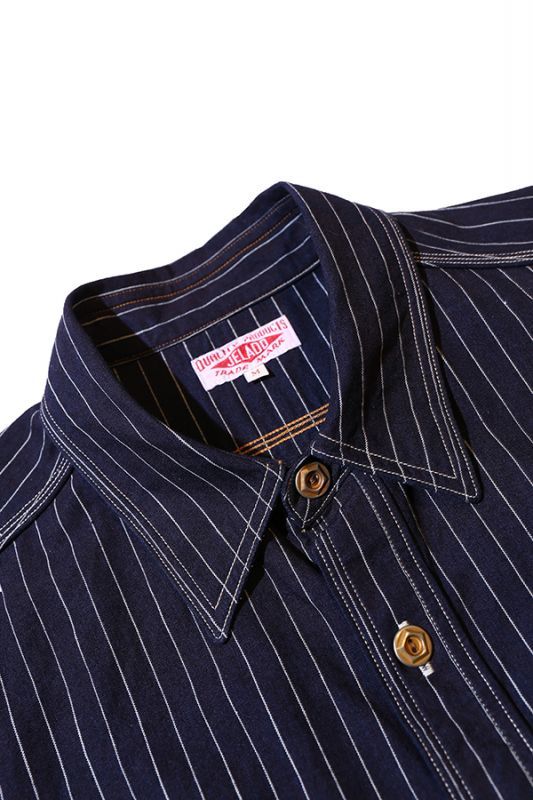 JELADO Railroader Shirt (レイルローダーシャツ) Indigo Stripe【JP41123】