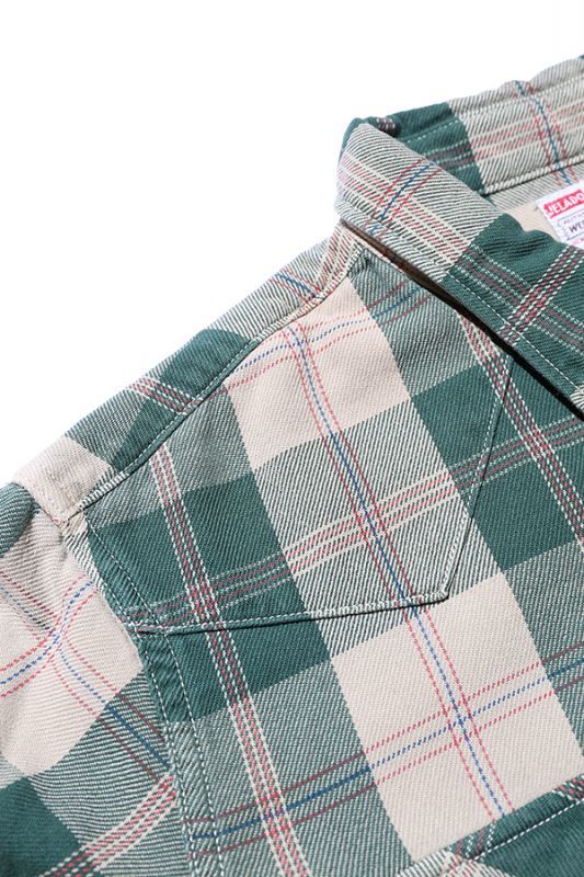 JELADO Vintage Check Western Shirt (ヴィンテージチェック ウエスタンシャツ) Green【JP41121】