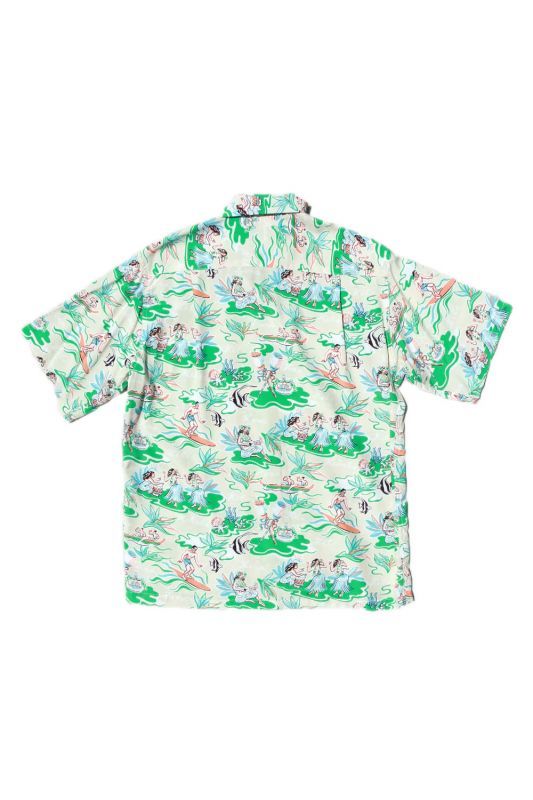 Kona Bay Hawaii Big Island Aloha Shirt (ビッグアイランドアロハシャツ)【BK-RA1903】