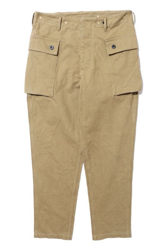 COLIMBO "Original Trench Digger Pants"-Classic Herringbone Twill- Khaki【ZU-0218】